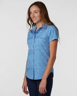 Stio Women's Curtis Camp Shirt SS -Stio Shop Online W Curtis Camp Shirt SS Lakeside Bandana Print 1
