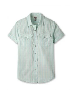 Stio Women's Curtis Camp Shirt SS -Stio Shop Online W Curtis Camp Shirt SS Rapid Freeze Plaid