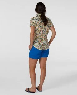 Stio Women's Curtis Camp Shirt SS -Stio Shop Online W Curtis Camp Shirt SS Sunbeam Wildflower Print 4