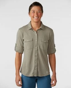 Stio Women's Divide Shirt -Stio Shop Online W Divide Shirt Trout Time 1