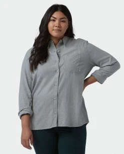 Stio Women's Dovetail Lightweight Flannel Shirt -Stio Shop Online W Dovetail Flannel Shirt Moon Dust Alt 1