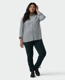 Stio Women's Dovetail Lightweight Flannel Shirt -Stio Shop Online W Dovetail Flannel Shirt Moon Dust Alt 4