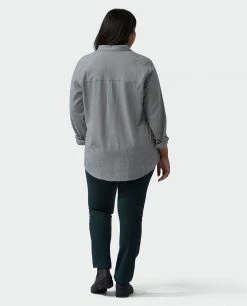 Stio Women's Dovetail Lightweight Flannel Shirt -Stio Shop Online W Dovetail Flannel Shirt Moon Dust Alt 5