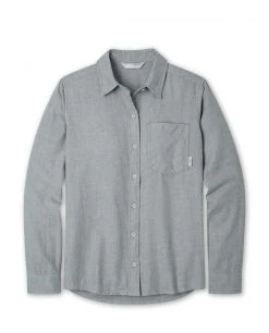 Stio Women's Dovetail Lightweight Flannel Shirt -Stio Shop Online W Dovetail Lightweight Flannel Shirt Moon Dust Heather