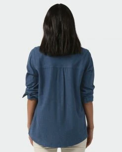 Stio Women's Dovetail Lightweight Flannel Shirt -Stio Shop Online W Dovetail Lightweight Flannel Shirt Mountain Shadow Heather 3