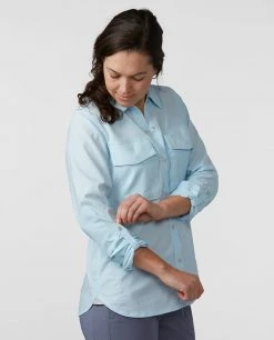 Stio Women's Eddy Guide Shirt LS 42 Stio Women's Eddy Guide Shirt LS -Stio Shop Online W Eddy Guide Shirt Misty Cloud 2