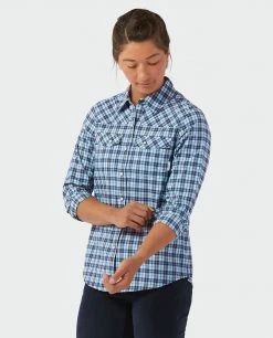 Stio Women's Eddy Shirt LS -Stio Shop Online W Eddy Shirt LS Mulberry Plaid 2 15503862 ed89 4790 8058 9bfe252ba63d