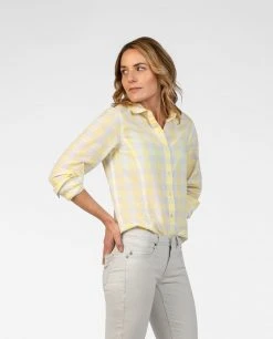 Stio Women's Emery Shirt LS 22 Stio Women's Emery Shirt LS -Stio Shop Online W Emery Shirt LS Lemonade Check 6