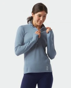 Stio Women's Fremont Stretch Fleece Half Zip -Stio Shop Online W Fremont Stretch Fleece Half Zip Storm Cloud 3 Top
