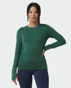 Stio Women's Basis® Seamless Tech Crew -Stio Shop Online W Full Range Seamless Crew Thicket Heather 1