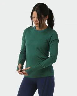 Stio Women's Basis® Seamless Tech Crew -Stio Shop Online W Full Range Seamless Crew Thicket Heather 2