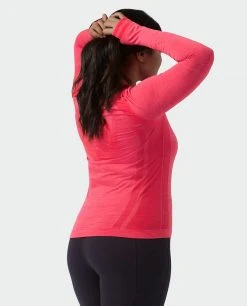 Stio Women's Basis® Seamless Tech Crew -Stio Shop Online W Full Range Tech Crew Pink Elation Alt 3