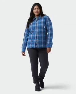 Stio Women's Hutkeeper Flannel Shirt 31 Stio Women's Hutkeeper Flannel Shirt -Stio Shop Online W Hutkeeper Flannel Shirt Mountain Shadow Plaid Alt 6