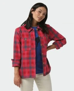 Stio Women's Hutkeeper Flannel Shirt 36 Stio Women's Hutkeeper Flannel Shirt -Stio Shop Online W Hutkeeper Flannel Shirt Pink Elation Plaid 2