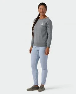 Stio Women's Pinecone Ripple Crewneck -Stio Shop Online W Pinecone Ripple Crewneck Charcoal Heather 3