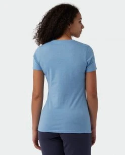 Stio Women's Pinecone Ripple Tee -Stio Shop Online W Pinecone Ripple Tee Light Blue Heather 2