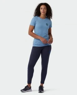 Stio Women's Pinecone Ripple Tee -Stio Shop Online W Pinecone Ripple Tee Light Blue Heather 3