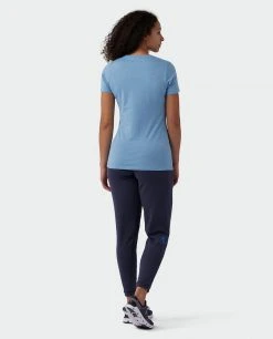 Stio Women's Pinecone Ripple Tee -Stio Shop Online W Pinecone Ripple Tee Light Blue Heather 4