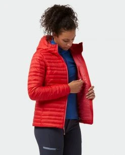 Stio Women's Pinion Down Hooded Jacket 56 Stio Women's Pinion Down Hooded Jacket -Stio Shop Online W Pinion Down Hooded Jacket Risk Red 3