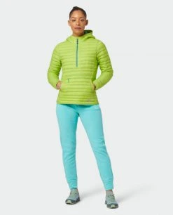 Stio Women's Pinion Down Pullover -Stio Shop Online W Pinion Down Pullover Lime Zest 1 Full