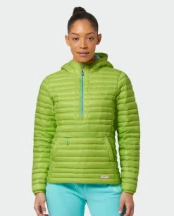 Stio Women's Pinion Down Pullover -Stio Shop Online W Pinion Down Pullover Lime Zest 3 Top