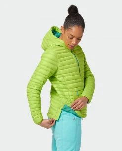 Stio Women's Pinion Down Pullover -Stio Shop Online W Pinion Down Pullover Lime Zest 5 Top