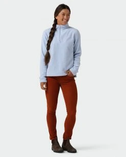 Stio Women's Rawlins Shearling Fleece Half Zip -Stio Shop Online W Rawlins Shearling Fleece Half Zip Wind River Blue 3