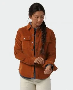 Stio Women's Saratoga Cord Shirt -Stio Shop Online W Saratoga Cord Shirt Maple Brown 2