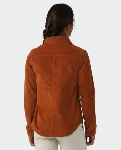 Stio Women's Saratoga Cord Shirt -Stio Shop Online W Saratoga Cord Shirt Maple Brown 3