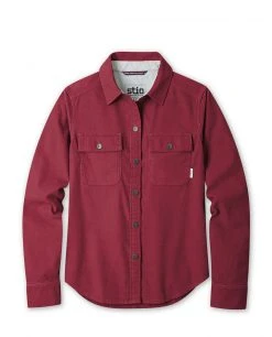 Stio Women's Saratoga Cord Shirt -Stio Shop Online W Saratoga Cord Shirt Roasted Beet