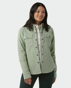 Stio Women's Saratoga Cord Shirt -Stio Shop Online W Saratoga Cord Shirt Sage Flats 1