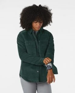 Stio Women's Saratoga Cord Shirt -Stio Shop Online W Saratoga Cord Shirt Treeline Green 2
