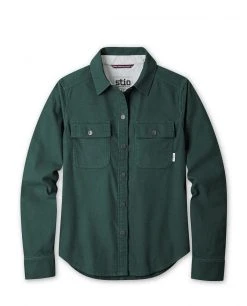 Stio Women's Saratoga Cord Shirt -Stio Shop Online W Saratoga Cord Shirt Treeline Green