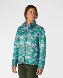 Stio Women's Skycrest Insulated Snap Shirt -Stio Shop Online W Skycrest Conifer Camo 2 42ae901e d537 44d9 a632 2f1fdc88283f