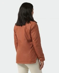 Stio Women's Skycrest Insulated Snap Shirt -Stio Shop Online W Skycrest Snap Shirt Maple Brown 2