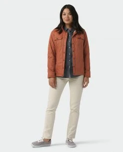 Stio Women's Skycrest Insulated Snap Shirt -Stio Shop Online W Skycrest Snap Shirt Maple Brown 3