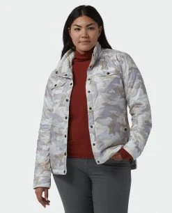 Stio Women's Skycrest Insulated Snap Shirt -Stio Shop Online W Skycrest Snap Shirt Powder Fox Camo Alt 1