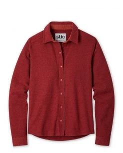 Stio Women's Thermop Fleece Snap Shirt 42 Stio Women's Thermop Fleece Snap Shirt -Stio Shop Online W Thermop Fleece Snap Shirt Roasted Beet