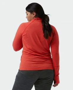 Stio Women's Tipton Tech Half Zip 59 Stio Women's Tipton Tech Half Zip -Stio Shop Online W Tipton Tech Half Zip Risk Red Alt 4