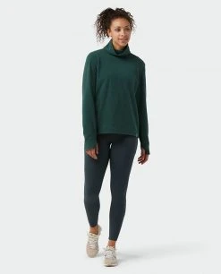 Stio Women's Turpin Fleece Funnel Neck -Stio Shop Online W Turpin Fleece Funnel Neck Treeline Green Heather 5
