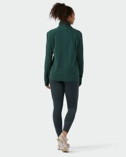 Stio Women's Turpin Fleece Funnel Neck -Stio Shop Online W Turpin Fleece Funnel Neck Treeline Green Heather 6