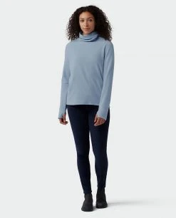 Stio Women's Turpin Fleece Funnel Neck -Stio Shop Online W Turpin Fleece Funnel Neck Wind River Blue Heather 5