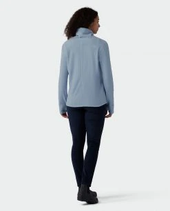 Stio Women's Turpin Fleece Funnel Neck -Stio Shop Online W Turpin Fleece Funnel Neck Wind River Blue Heather 6