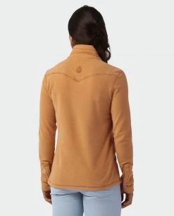 Stio Women's Turpin Fleece Half Zip -Stio Shop Online W Turpin Fleece Half Zip Bourbon Heather 2