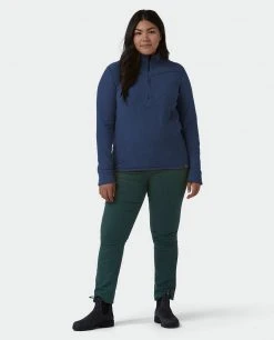 Stio Women's Turpin Fleece Half Zip -Stio Shop Online W Turpin Fleece Half Zip Navy Peony Heather Alt 3
