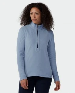Stio Women's Turpin Fleece Half Zip -Stio Shop Online W Turpin Fleece Half Zip Wind River Blue Heather 1