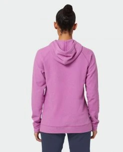 Stio Women's Turpin Fleece Hooded Pullover -Stio Shop Online W Turpin Fleece Hooded Pullover Ripe Berry Heather 4 Top