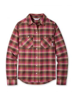 Stio Women's Willow Midweight Flannel Shirt -Stio Shop Online W Willow Midweight Flannel Shirt Backyard Berry Plaid